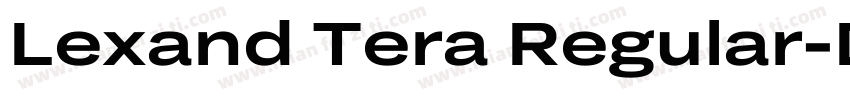 Lexand Tera Regular字体转换